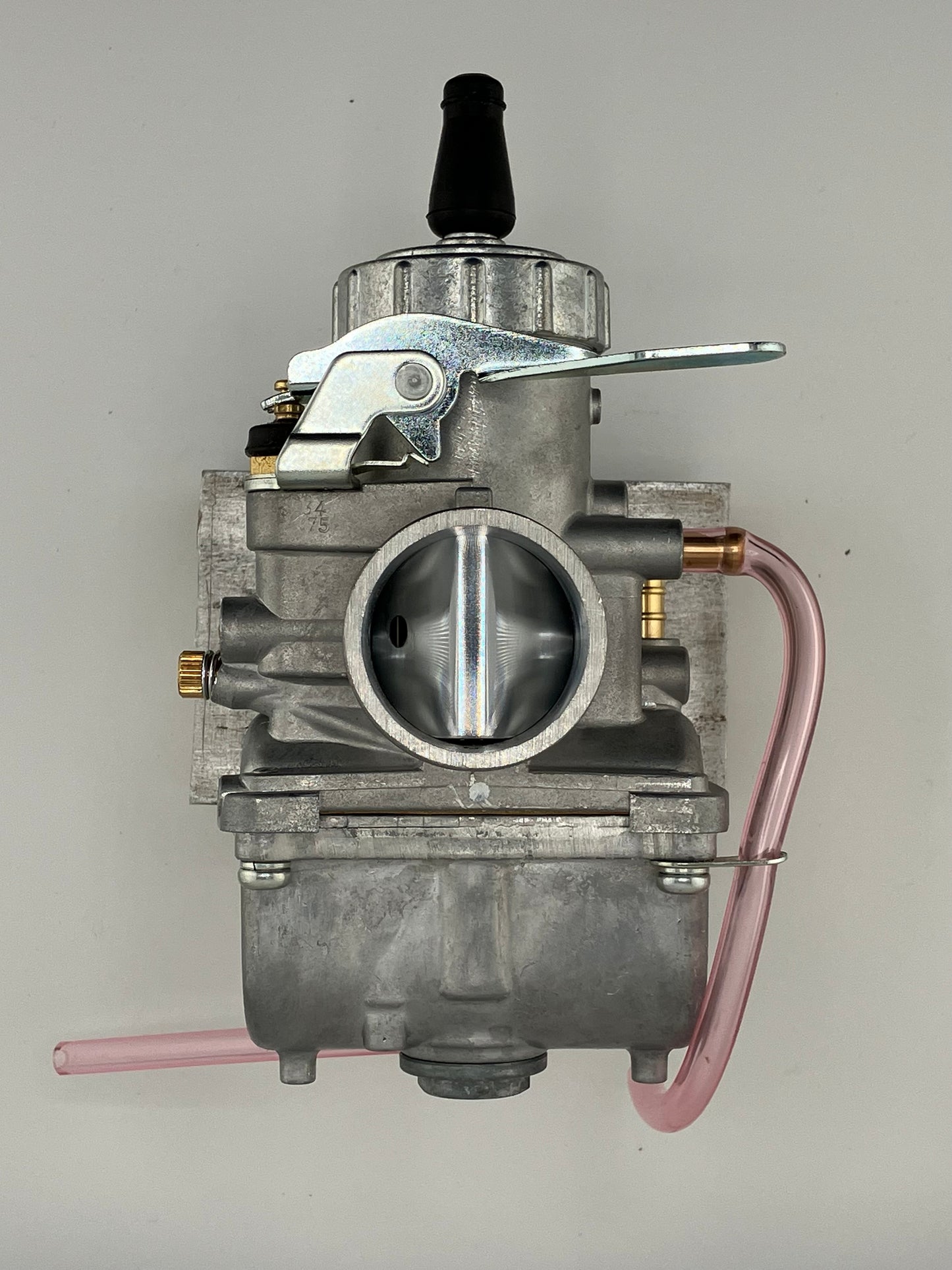 Mikuni VM-34 round-slide carburetor, RIGHT side idle adjustment