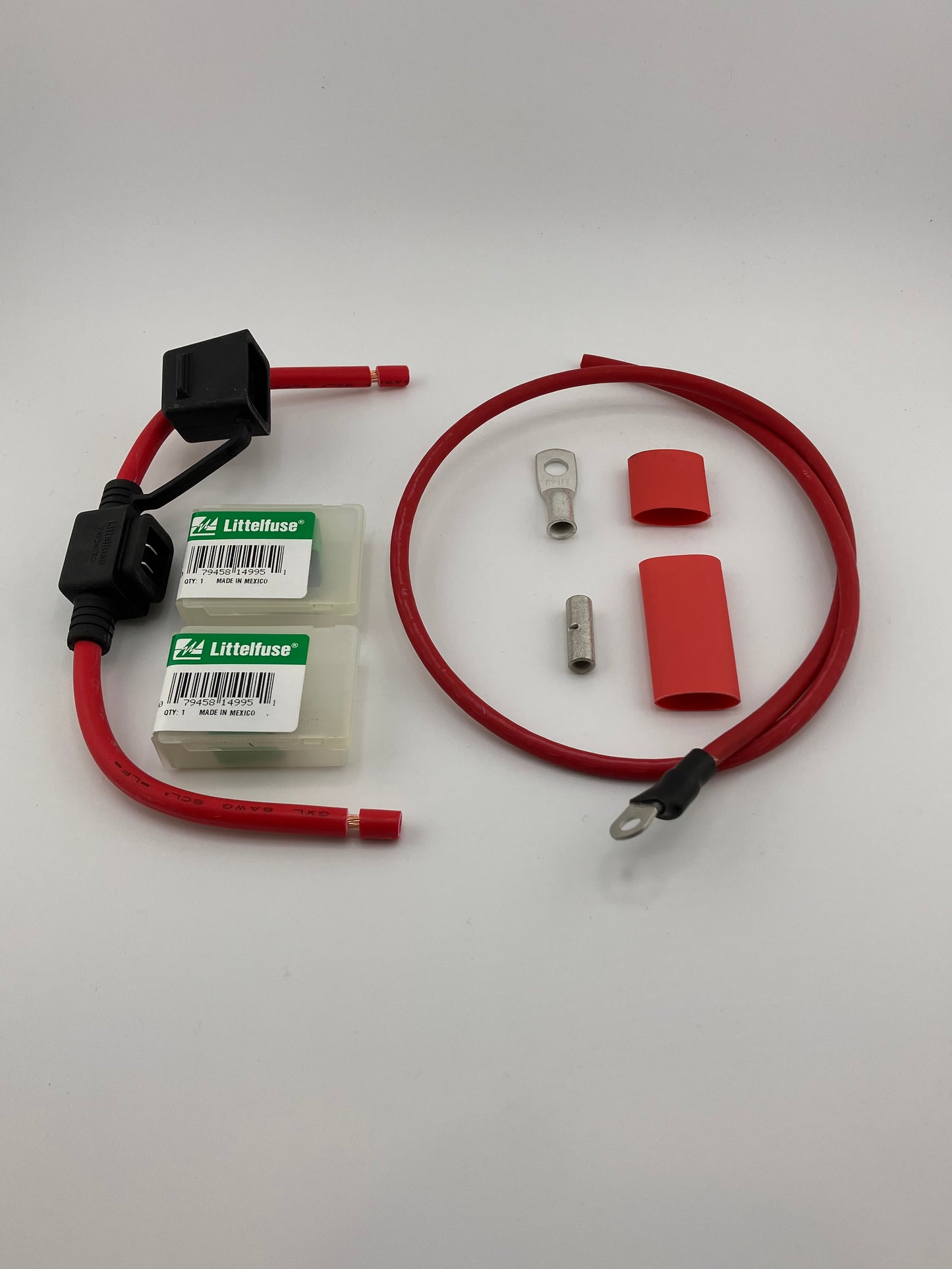 Bundled battery cable + fuse kit for mo.unit